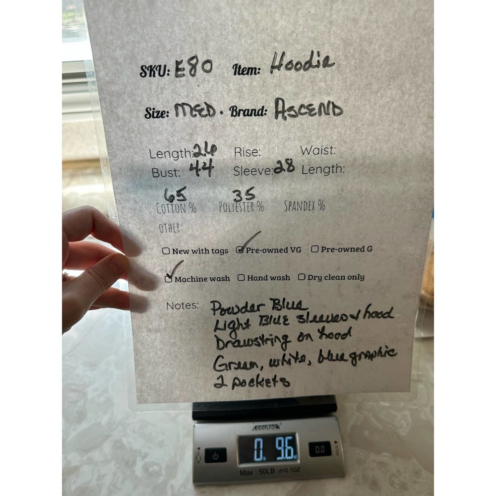 Ascend Powder Blue Hoodie - Picture 4 of 4